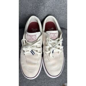 NIKE WMNS SB Stefan Janoski Skateboarding Suede ActionSportsCasual Size7.5 White